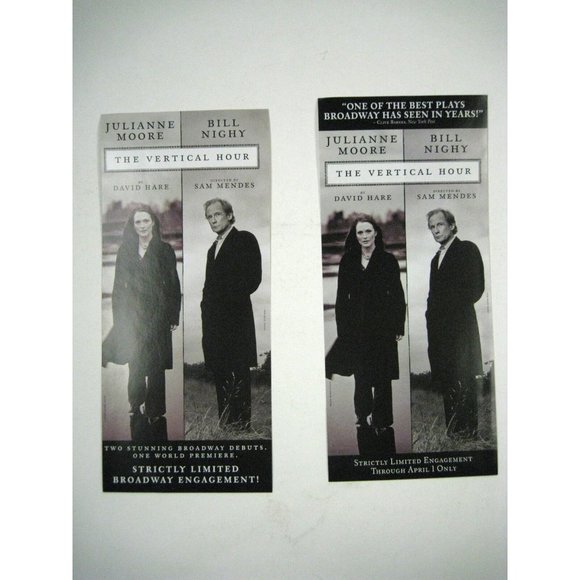 The Vertical Hour Playbill 2007 The Music Box Ticket Julianne Moore Bill Nighy - Picture 3 of 11